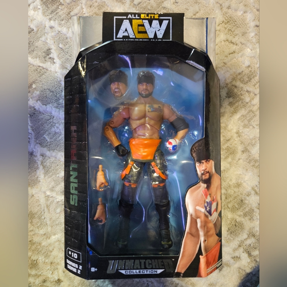 2 FOR $35 AEW Unmatched Collection Action Figure SERIES 2 #10 SANTANA